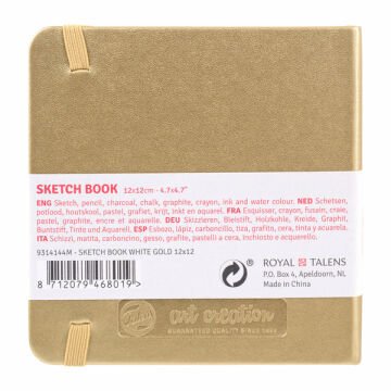 Talens Art Creation Sketch Book 12x12 cm White Gold Eskiz Defteri 80 Yaprak 140 g