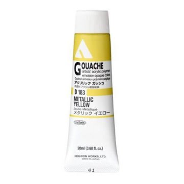 Holbein Akrilik Guaj Boya 20 ml D183 Metallic Yellow