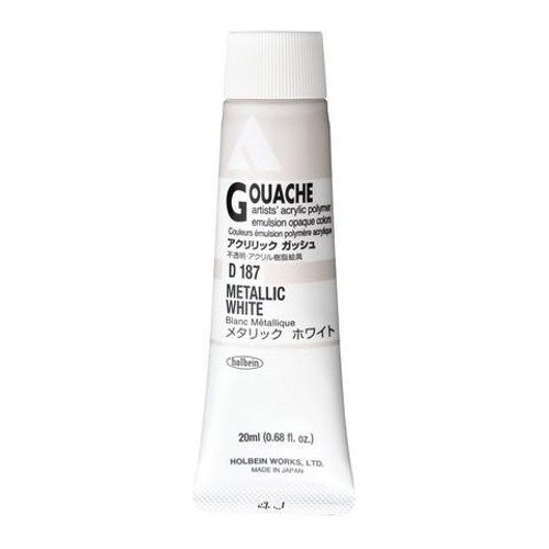 Holbein Akrilik Guaj Boya 20 ml D187 Metallic White