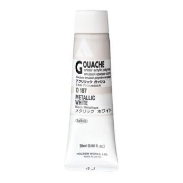 Holbein Akrilik Guaj Boya 20 ml D187 Metallic White