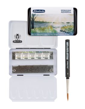 Schmincke Horadam Super Granulation Sulu Boya Shire Set Metal Kutu 5 x 1/2 Tablet 74606