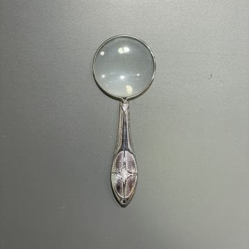 Vera Sanat Gümüş Renkli İşlemeli Saplı El Büyüteci MG18155-7