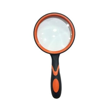 Vera Sanat 110 mm Turuncu Silikon Saplı El Büyüteci DT7676