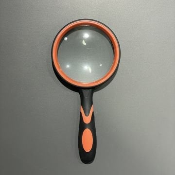 Vera Sanat 80 mm Turuncu Silikon Saplı El Büyüteci DT7674