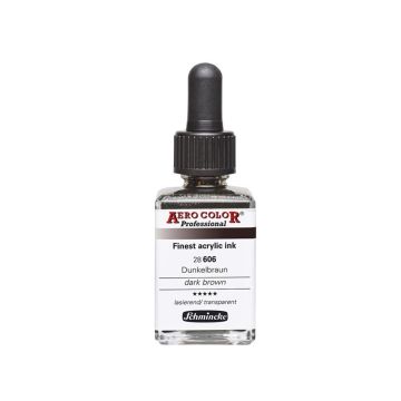 Schmincke Aerocolor Akrilik Mürekkep 28 ml 606 Dark Brown