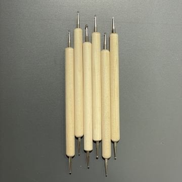 Vera Sanat Ahşap Saplı Folyo Kabartma Kalem Seti 6'Lı