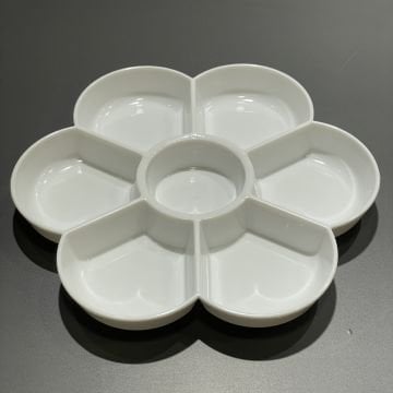 Vera Sanat Çiçek Desenli 17 cm Sert Plastik Palet