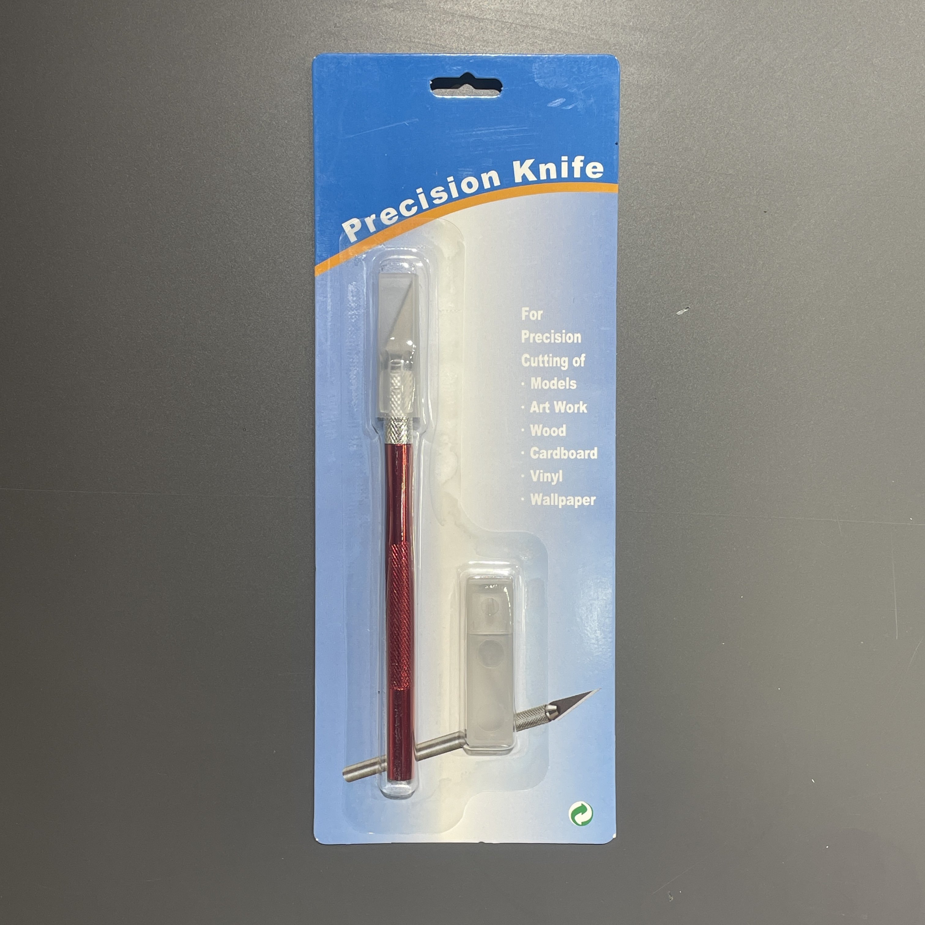 Vera Sanat Precision Knife Kırmızı Metal Saplı Kretuar Bıçağı 5'Li Yedekli