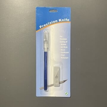 Vera Sanat Precision Knife Mavi Metal Saplı Kretuar Bıçağı 5'Li Yedekli
