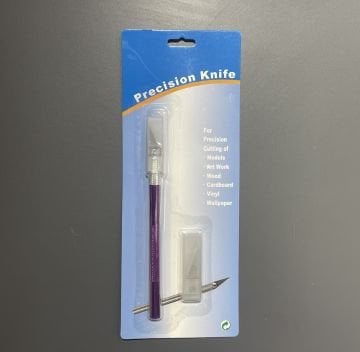 Vera Sanat Precision Knife Mor Metal Saplı Kretuar Bıçağı 5'Li Yedekli