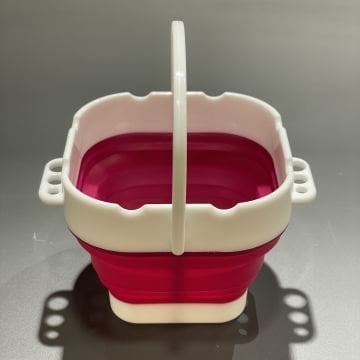 Vera Sanat Kırmızı Katlanabilir Fırça Yıkama Kabı 9.8 cm