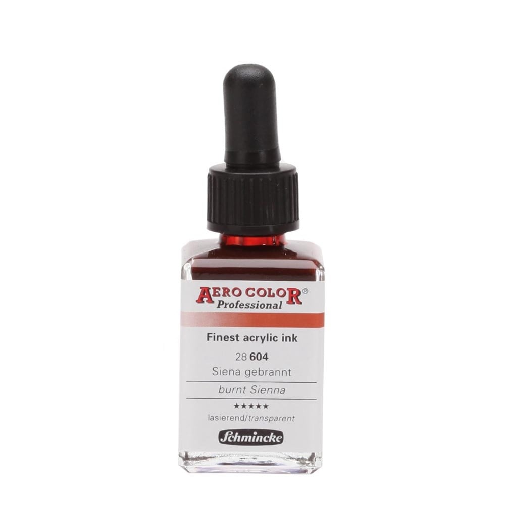 Schmincke Aerocolor Akrilik Mürekkep 28 ml 604 Burnt Sienna