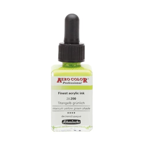 Schmincke Aerocolor Akrilik Mürekkep 28 ml 200 Titanium Yellow Green Shade