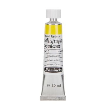 Schmincke 210 lemon yellow calligraphy Gouache artist guaj Boya 20 ml