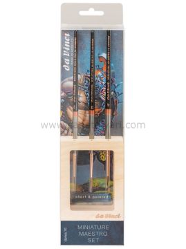 Da Vinci Seri 76 Kızıl Samur Kılı Yuvarlak Tezhip Ve Sulu Boya Fırçası Seti Miniature Maestro
