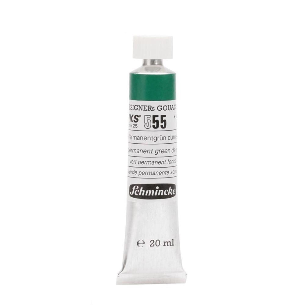 Schmincke 555 Permanent Green Deep HKS Designers' Gouache Boya 20 ml