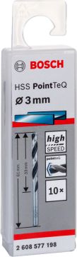 BOSCH 3,0 mm. HSS-PointTeQ (10'lu Paket İçerisinden 1 Adet) 2 608 577 198