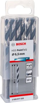 BOSCH 6,5 mm. HSS-PointTeQ (10'lu Paket İçerisinden 1 Adet) 2 608 577 233