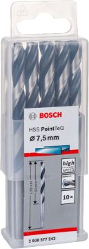 BOSCH 7,5 mm. HSS-PointTeQ (10'lu Paket İçerisinden 1 Adet) 2 608 577 243