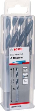 BOSCH 10,5 mm. HSS-PointTeQ (5'li Paket İçerisinden 1 Adet) 2 608 577 273