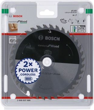 BOSCH Standard for Wood 165*20 mm 36 Diş (Akülü) 2 608 837 686