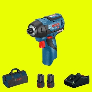 BOSCH GDR 12V-110 Profesyonel 12 Volt 3 Ah Çift Akülü Darbeli Somun Sıkma (Kömürsüz Motor) (Bez Çanta)