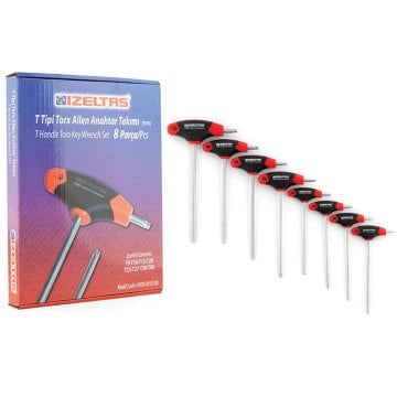 İZELTAŞ 8 Li Torx (T) Allen Anahtar Takımı 4909 00 8108