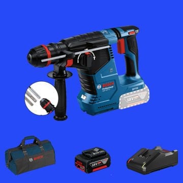 BOSCH GBH 187-LI ONE Chuck Mandren (Kömürsüz Motor -  2,4 Joule) Profesyonel 18 Volt 5,0 Ah Tek Akülü Kırıcı Delici (Bez Çanta)