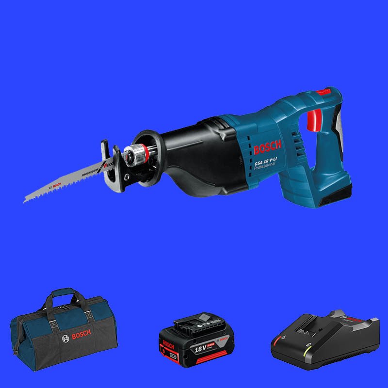 BOSCH GSA 18 V-LI Profesyonel 18 Volt 5 Ah Tek Akülü Tilki Kuyruğu (Bez Çanta)