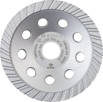 BOSCH 125 mm. Elmas Çanak Disk-Standart For Universal Turbo 2 608 601 574