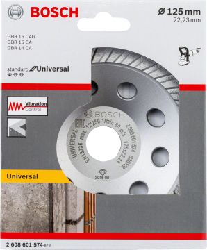 BOSCH 125 mm. Elmas Çanak Disk-Standart For Universal Turbo 2 608 601 574