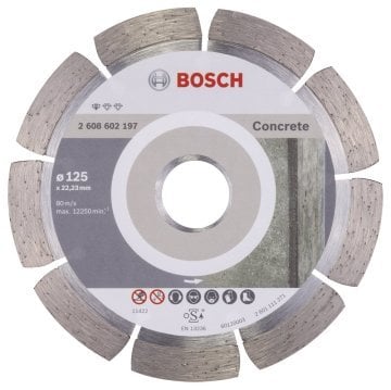 BOSCH 125 mm. Profesyonel Beton Elmas Bıçak (10'lu Paket İçerisinden 1 Adet) 2 608 603 240 (2 608 602 197)