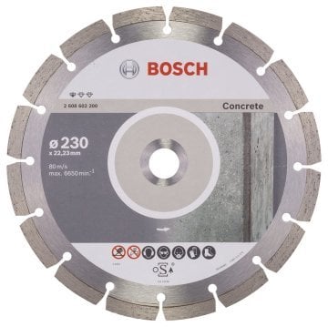 BOSCH 230 mm. Profesyonel Beton Elmas Bıçak (10'lu Paket İçerisinden 1 Adet) 2 608 603 243 (2 608 602 200)