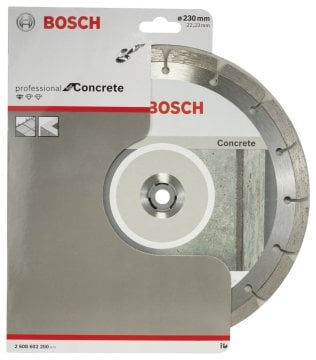 BOSCH 230 mm. Profesyonel Beton Elmas Bıçak (10'lu Paket İçerisinden 1 Adet) 2 608 603 243 (2 608 602 200)