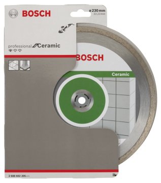 BOSCH 230 mm. Seramik Profesyonel Elmas Bıçak (10'lu Paket İçerisinden 1 Adet) 2 608 603 234 (2 608 602 205)