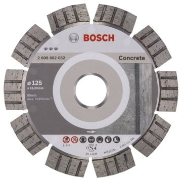 BOSCH 125 mm. Best Beton Elmas Bıçak 2 608 602 652