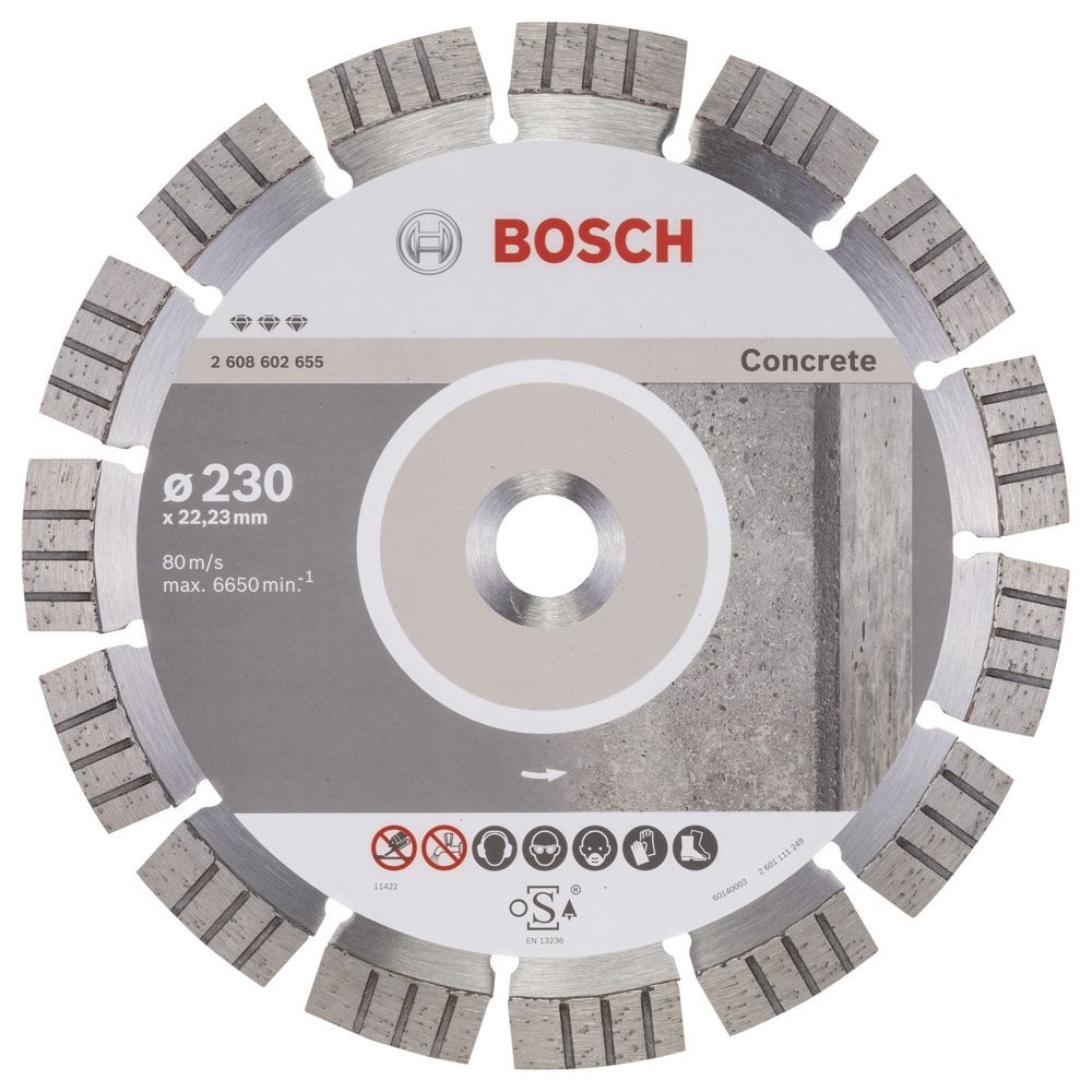 BOSCH 230 mm. Best Beton Elmas Bıçak 2 608 602 655