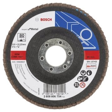 BOSCH Flap Disk 115*80 Kum Metal Mavi 2 608 606 754