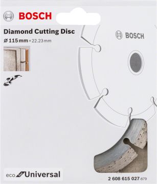 BOSCH 115 mm. Eco For Unıversal Elmas Kesici  (10'lu Paket İçerisinden 1 Adet) 2 608 615 040 (2 608 615 027)