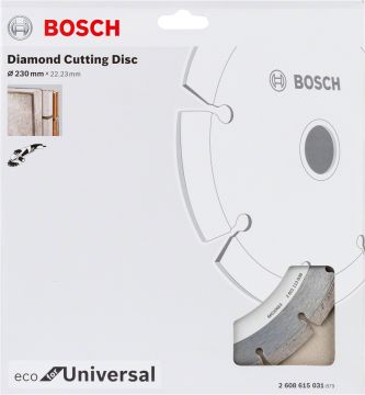 BOSCH 230 mm. Eco For Unıversal Elmas Kesici  (10'lu Paket İçerisinden 1 Adet) 2 608 615 044 (2 608 615 031)