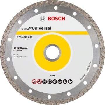 BOSCH 180 mm. Turbo Eco For Unıversal Elmas Kesici (10'lu Paket İçerisinden 1 Adet) 2 608 615 047 (2 608 615 038)