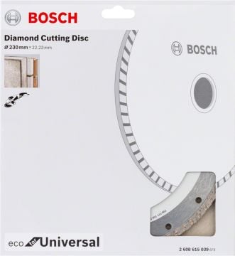 BOSCH 230 mm. Turbo Eco For Unıversal Elmas Kesici (10'lu Paket İçerisinden 1 Adet) 2 608 615 048 (2 608 615 039)