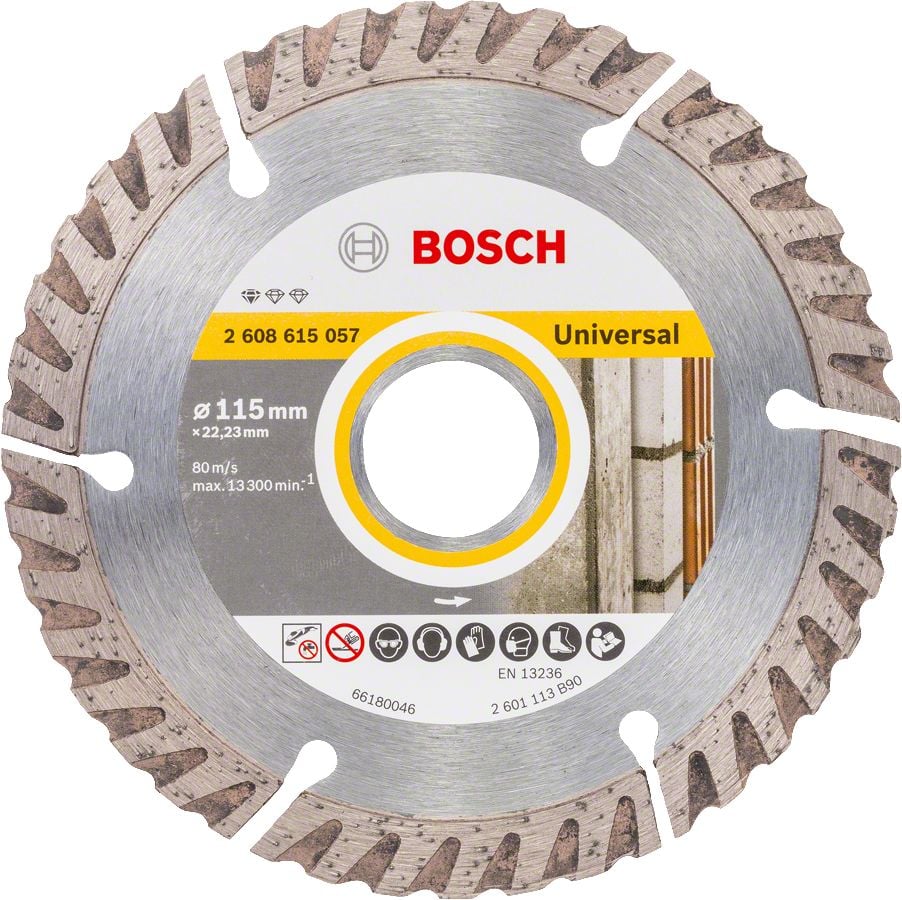 BOSCH 115 mm. Standart For Universal Elmas Kesici (10'lu Paket İçerisinden 1 Adet) 2 608 615 058 (2 608 615 057)