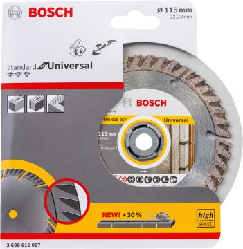 BOSCH 115 mm. Standart For Universal Elmas Kesici (10'lu Paket İçerisinden 1 Adet) 2 608 615 058 (2 608 615 057)