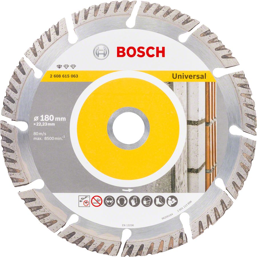 BOSCH 180 mm. Standart For Universal Elmas Kesici (10'lu Paket İçerisinden 1 Adet) 2 608 615 064 (2 608 615 063)