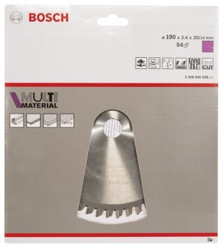 BOSCH Multi Material 190*20/16 mm. 54 Diş 2,4 2 608 640 508