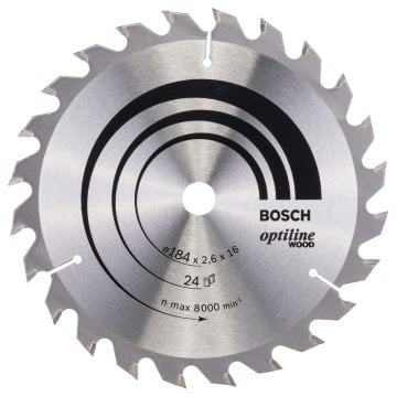 BOSCH Optılıne 184*16 mm. 24 Diş-Ahşap 2 608 640 817