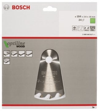 BOSCH Optılıne 184*16 mm. 24 Diş-Ahşap 2 608 640 817