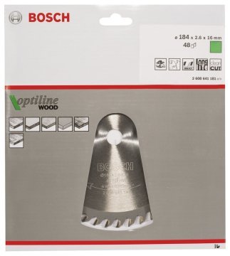 BOSCH Optılıne 184*16 mm. 48 Diş-Ahşap 2 608 641 181