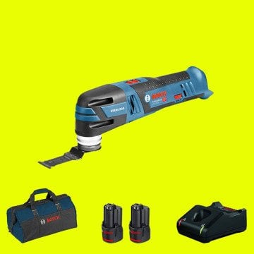 BOSCH GOP 12 V-28 Profesyonel 12 Volt 3 Ah Çift Akülü Çok Amaçli Raspalama Makinesi (Kömürsüz Motor)(Bez Çanta)